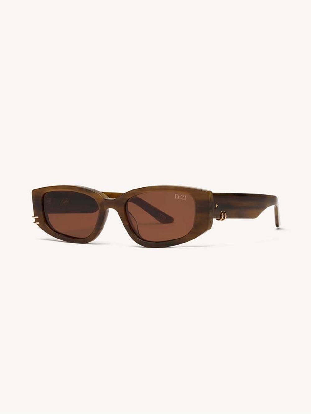 DEZI “CUFFED” Sunglasses in tortoise and gold | ring detailing | BRAND NEW - Picture 5 of 10